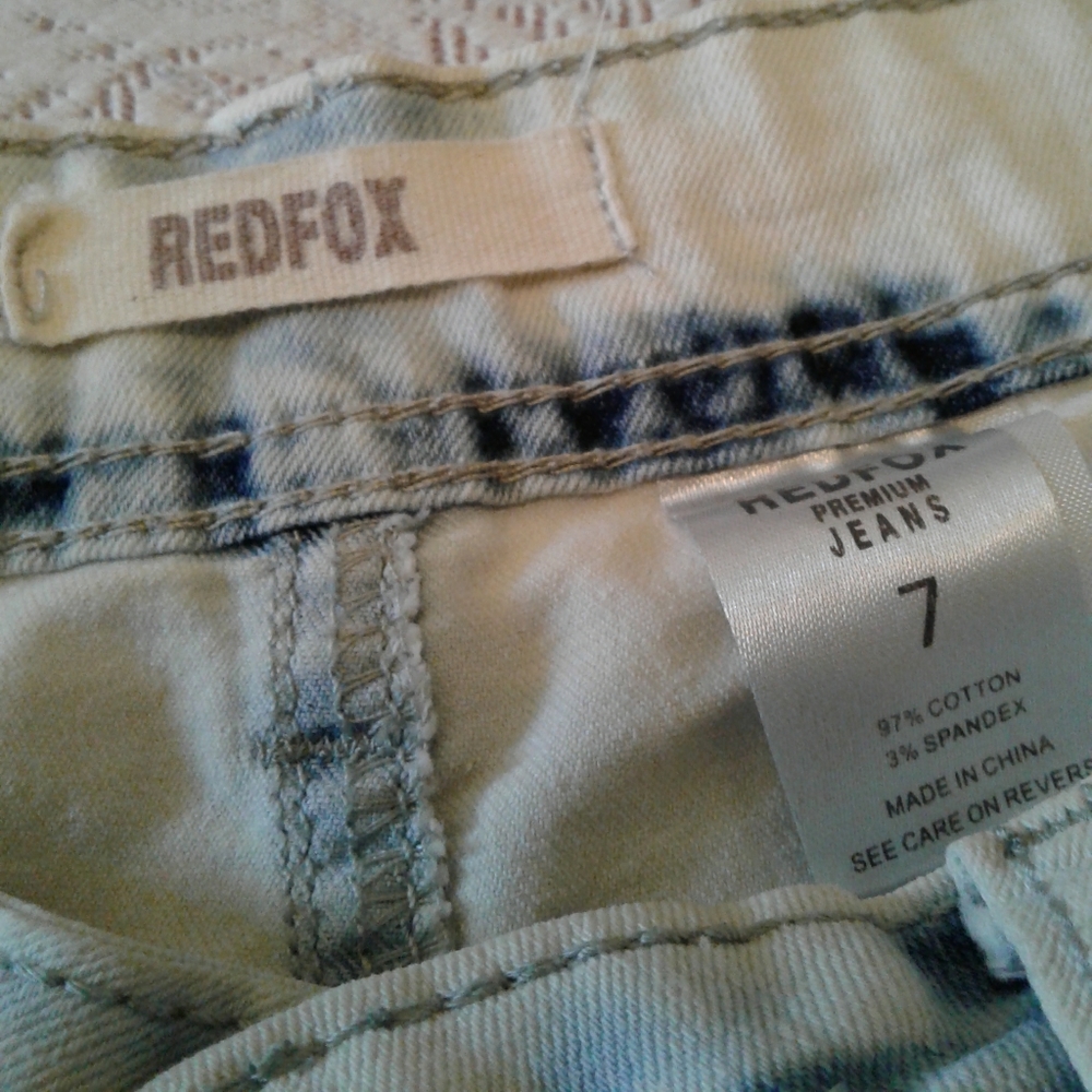 🌺 REDFOX Bleached Out Ripped High Rise SkinnyJeans - Picture 3 of 8